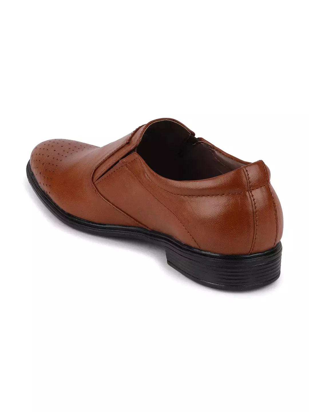 Men Tan Formal Slip-On Shoes