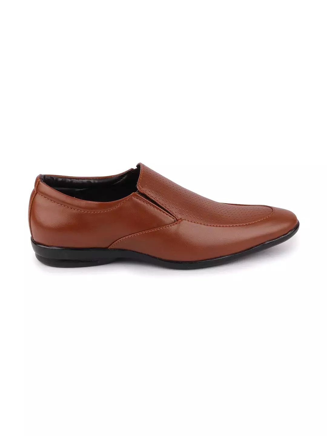 Men Tan Formal Slip-On Shoes