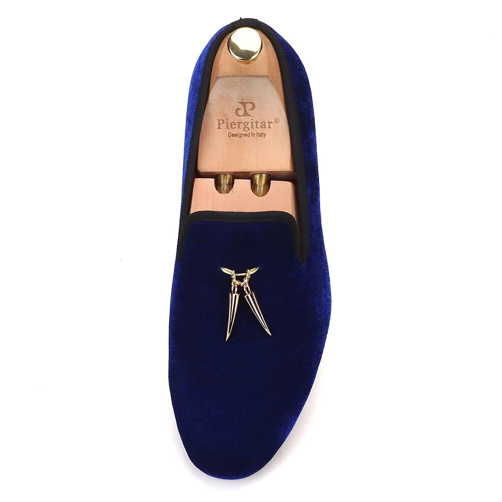 Men Velvet wedding loafers