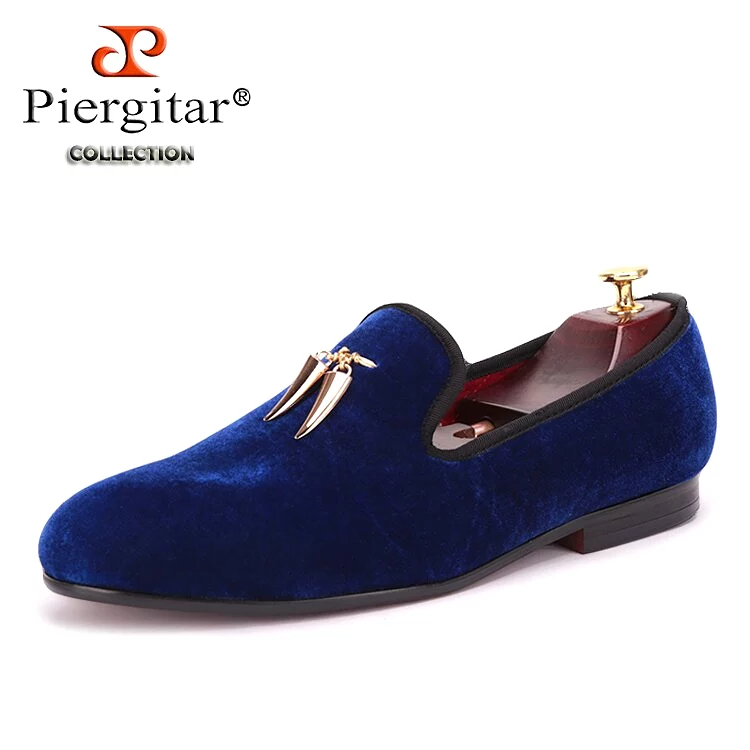 Men Velvet wedding loafers