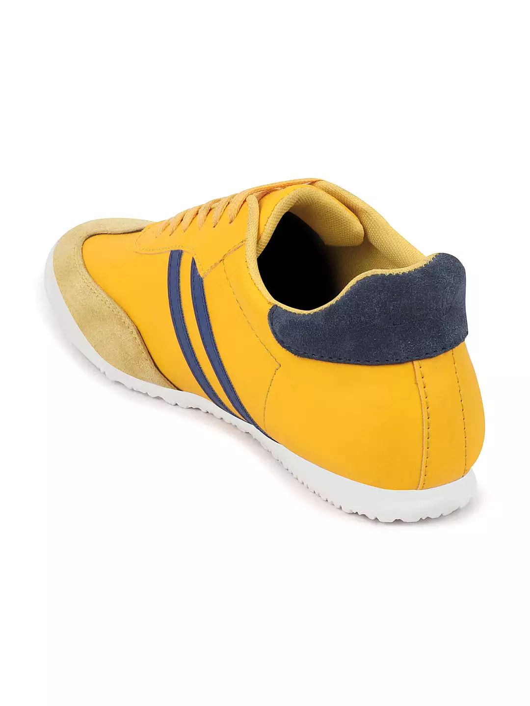 Men Yellow Lace Up Trendy Stylish Outdoor Fashion Sneakers