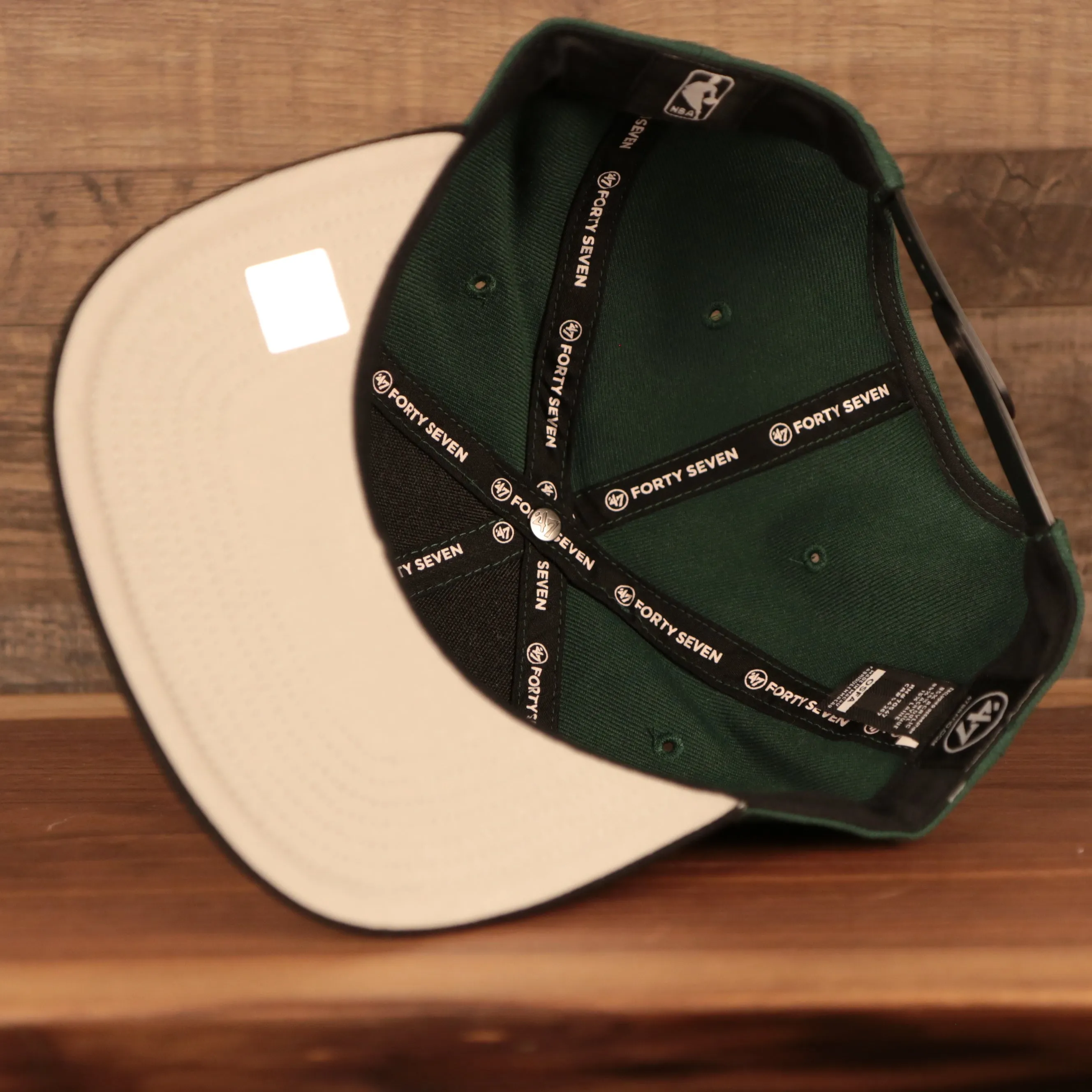 Milwaukee Bucks Dark Green and Black Adjustable Grey Bottom Snapback Hat