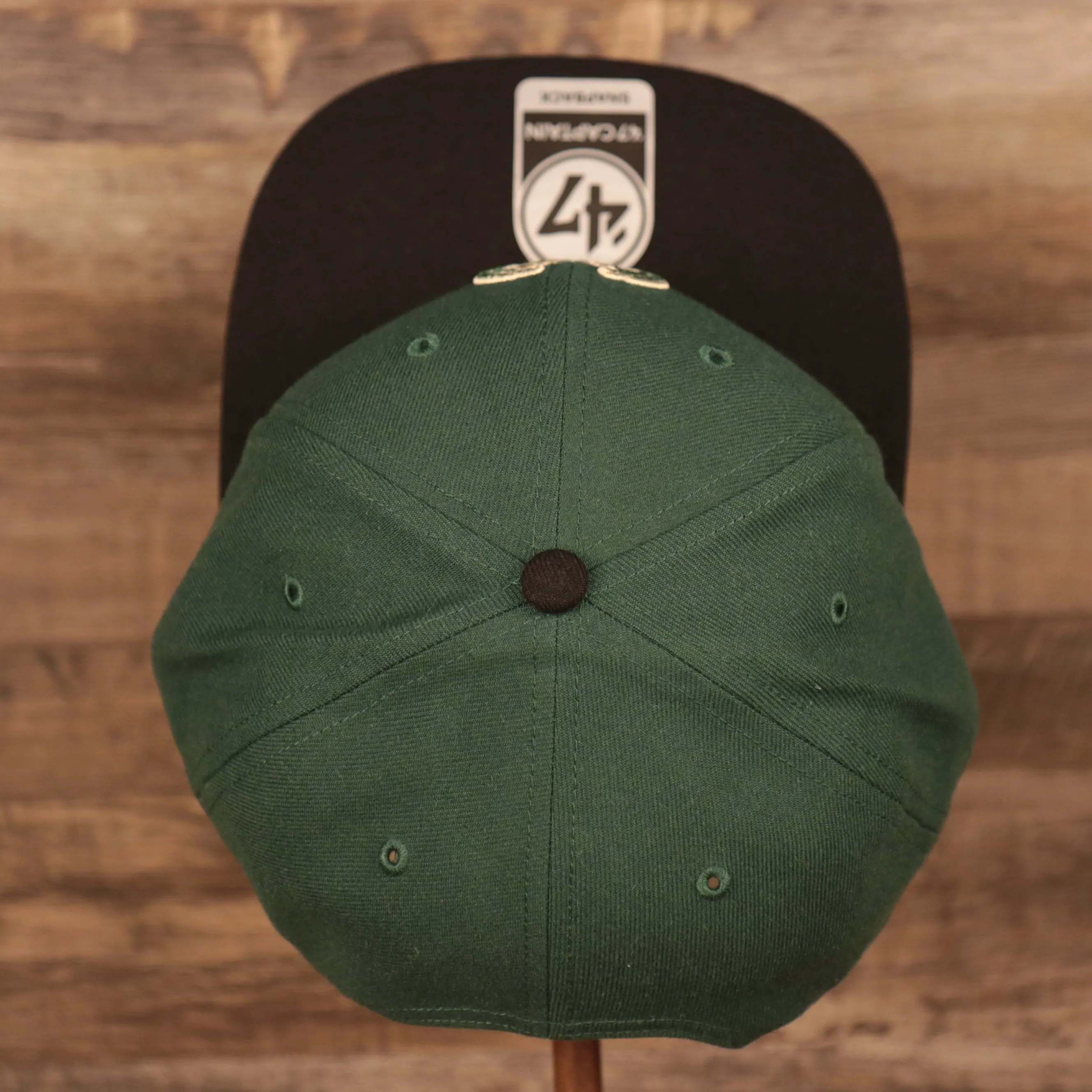 Milwaukee Bucks Dark Green and Black Adjustable Grey Bottom Snapback Hat