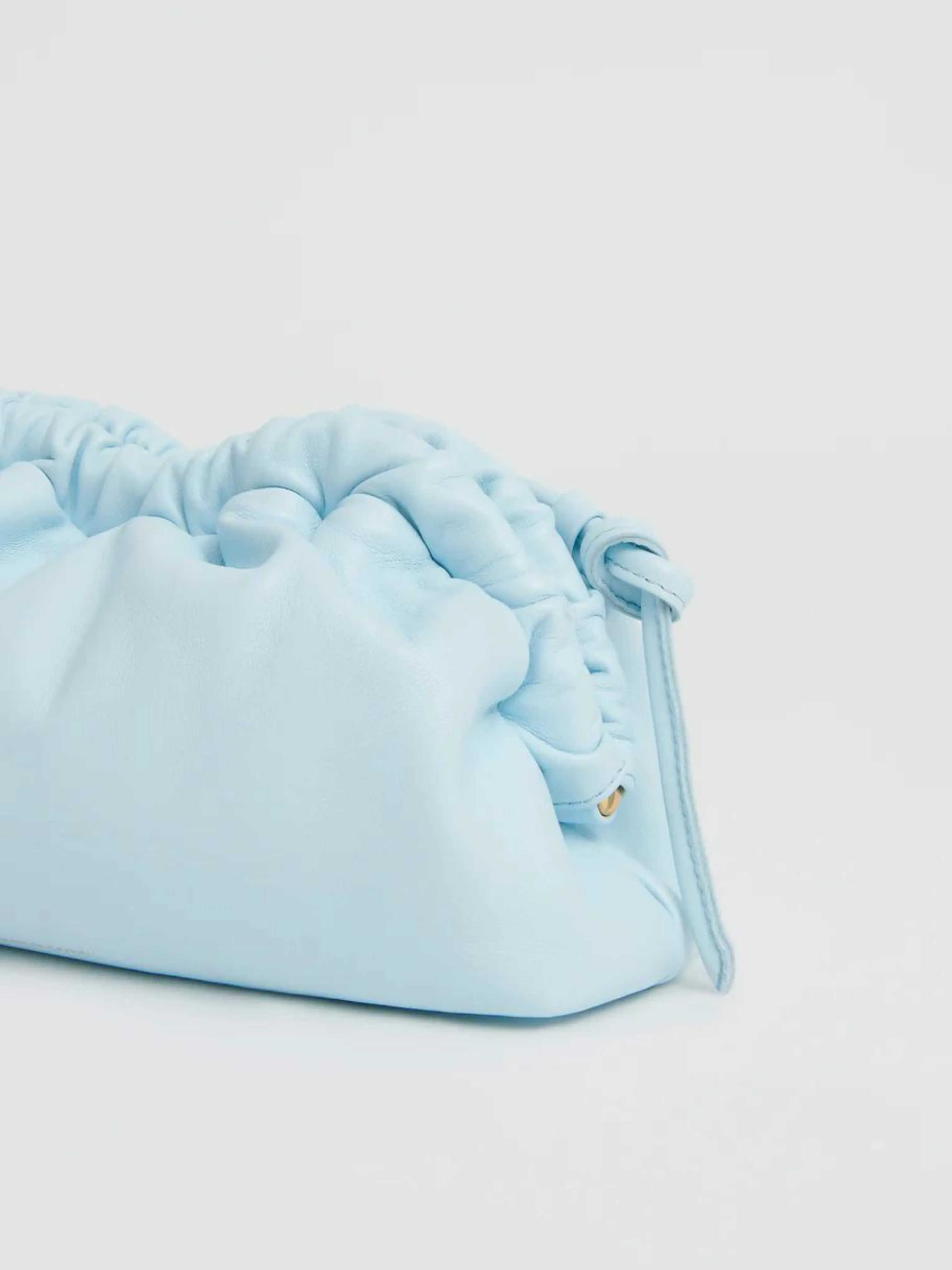 Mini Cloud Clutch in Blue Ice