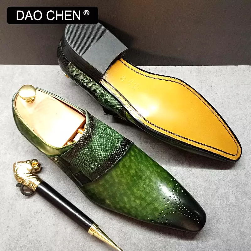 MIXED COLORS SLIP ON MENS DRESS SHOES WEDDING LOAFERS SHOES FOR MEN