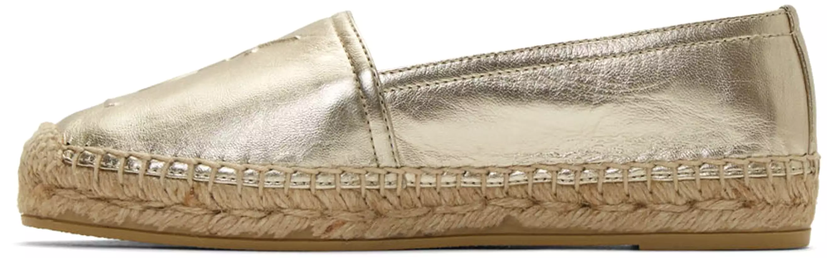 Monogram Espadrille Metal Leather, Pale Gold