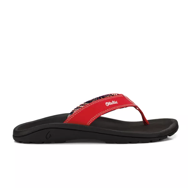 Olukai Men's Ohana Red Lava / Black