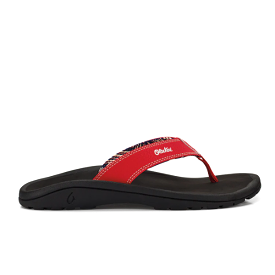 Olukai Men's Ohana Red Lava / Black