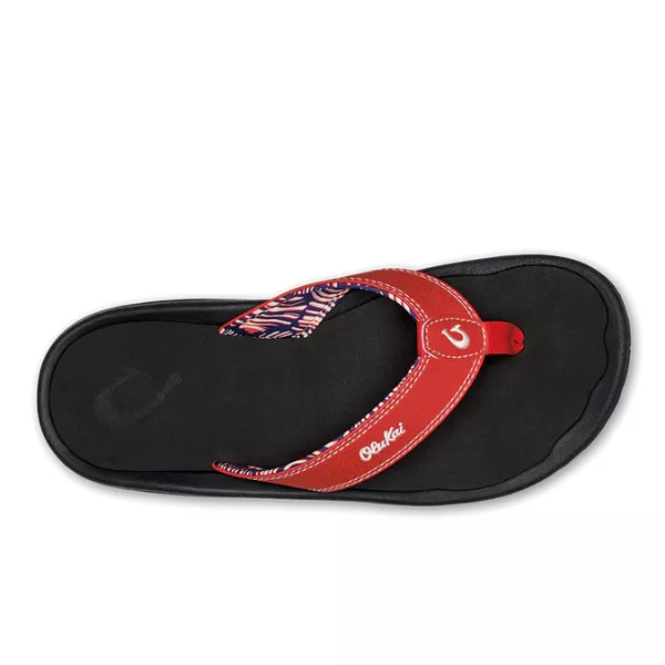 Olukai Men's Ohana Red Lava / Black