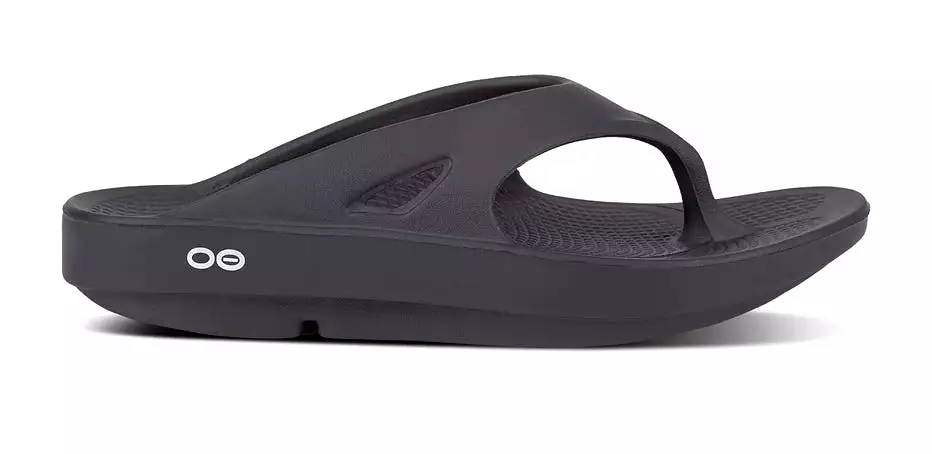 Oofos Ooriginal Recovery Thong Sandal - Black