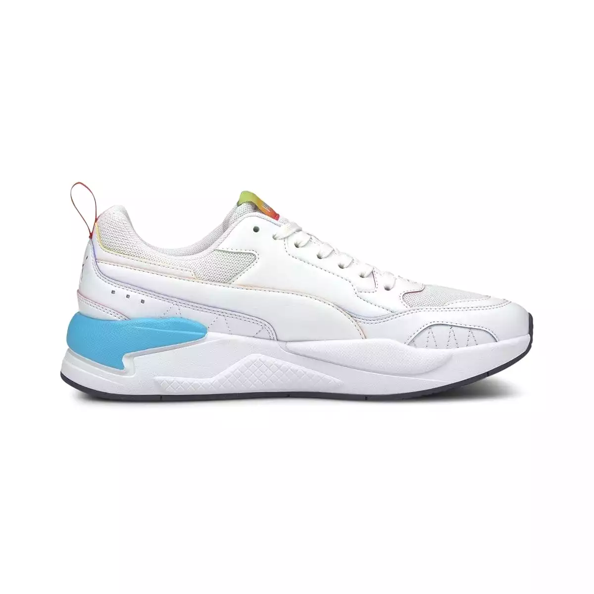 PUMA MEN'S X-RAY SQUARE WHITE RAINBOW SHOE