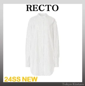 RECTO  |Casual Style Street Style Cotton Shirts & Blouses