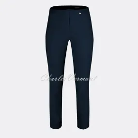 Robell Rose 09 - 7/8 Cropped Super Slim Trouser 51527-54025-69 – Ultra Thin Fleece Lined (Navy)