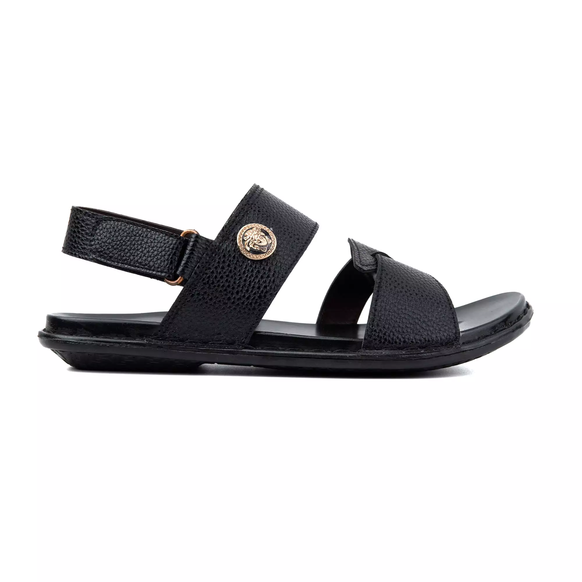 Side Buckled Men Leather Sandals