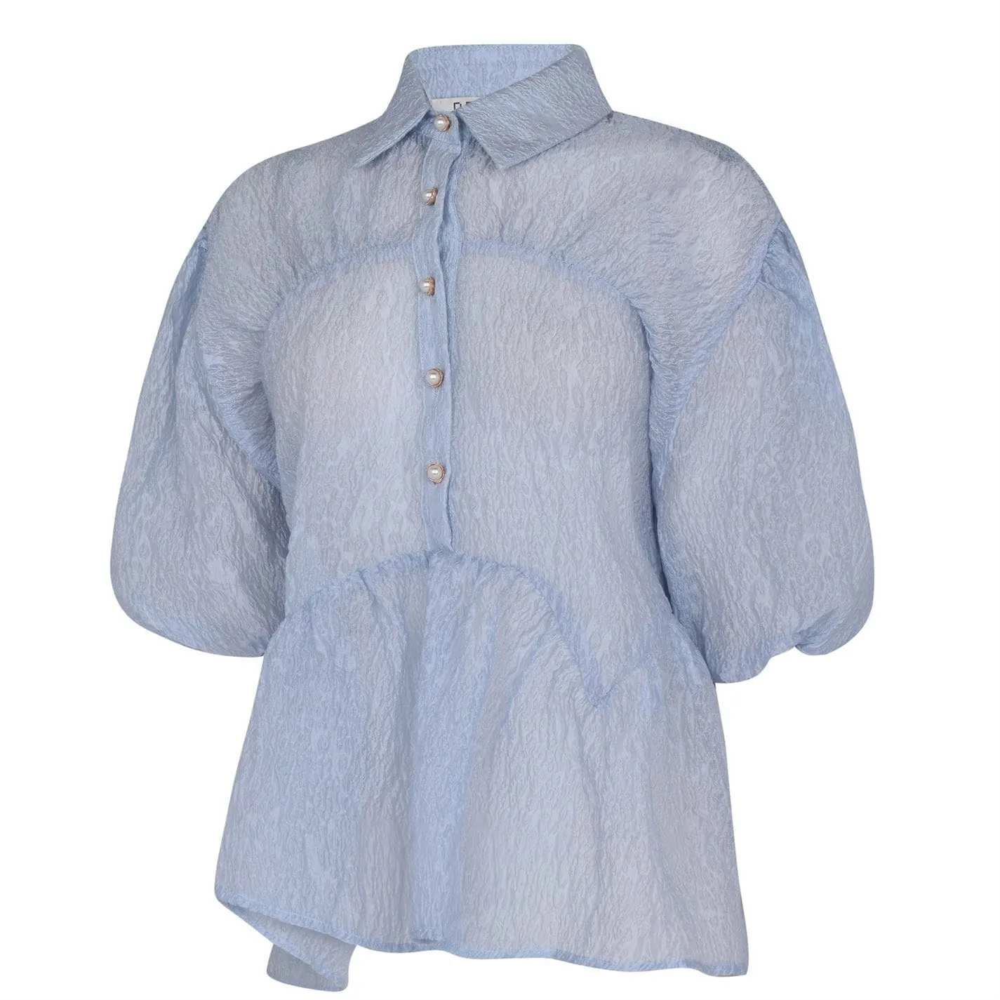 Sister Jane  |Casual Style Silk Plain Cotton Short Sleeves Oversized