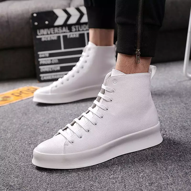 Spring Personalized Leather Men Sneakers