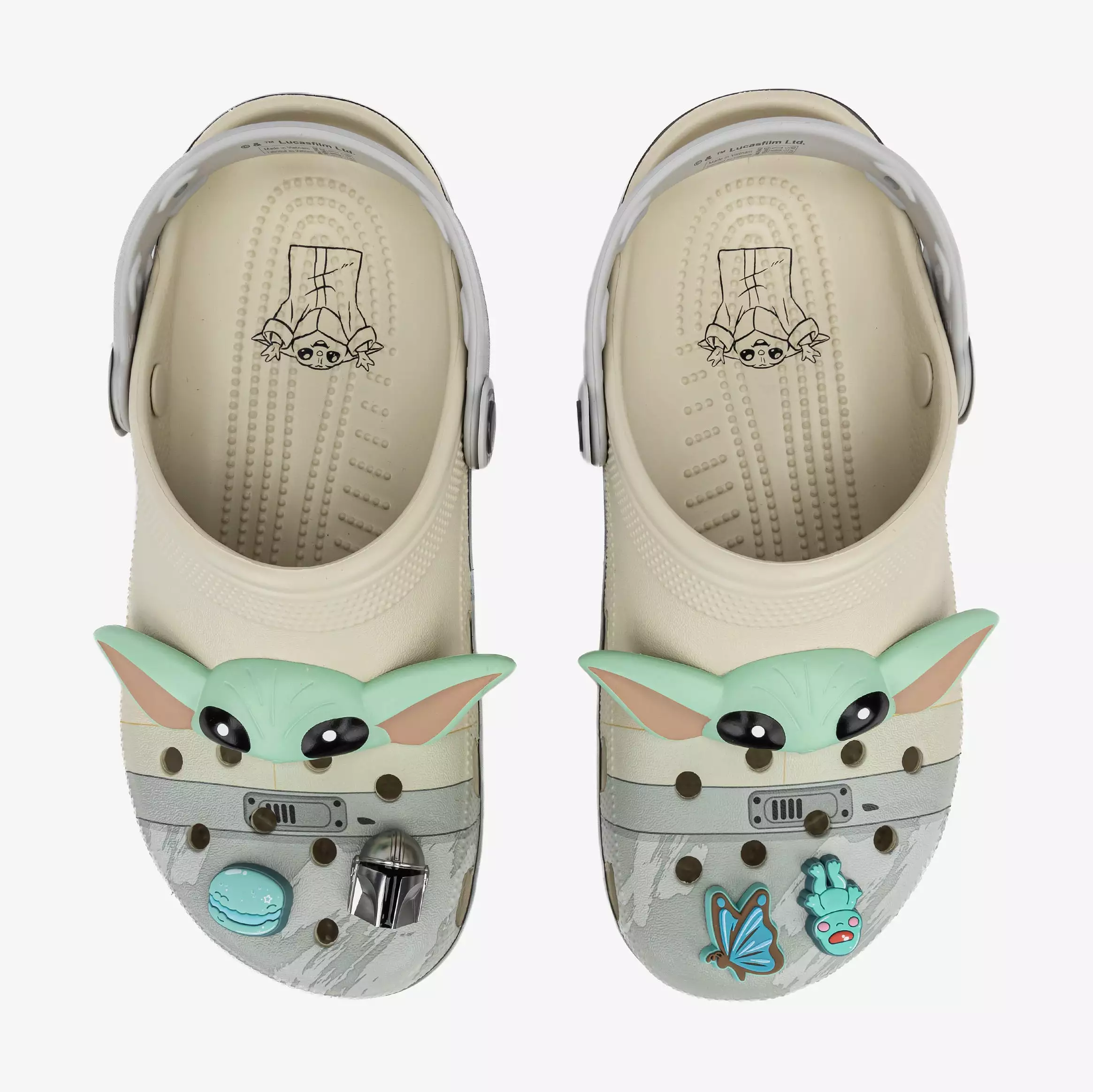 Star Wars Grogu Classic Clog Mens Sandals (Beige/Green)