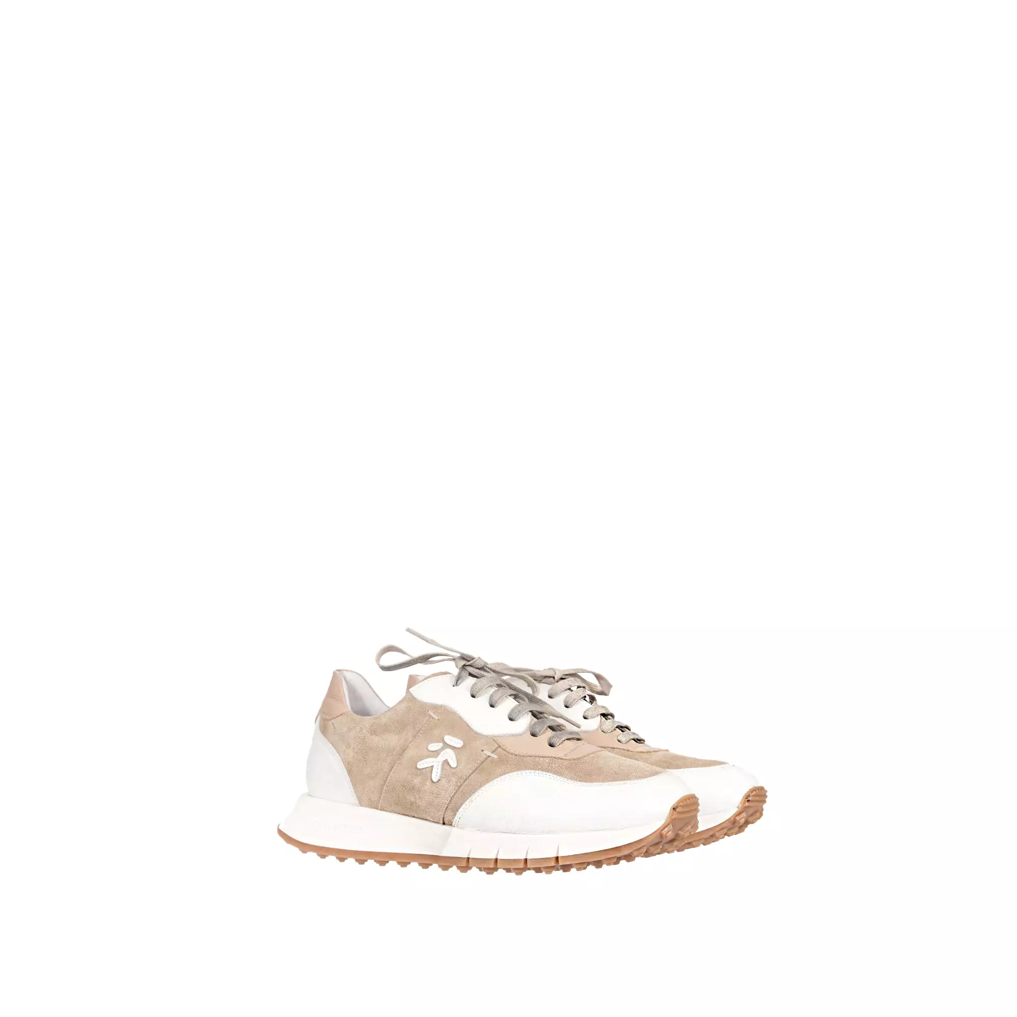 Suede Leather Man Sneaker Beige