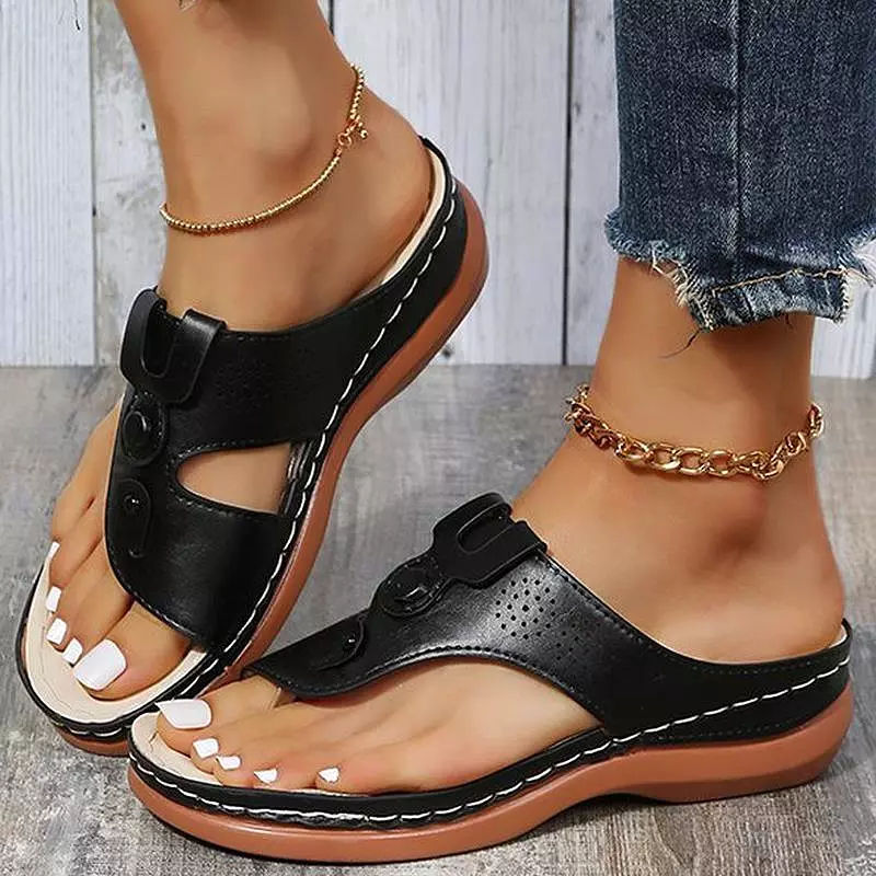 Summer Low Heel Wedge Sandals