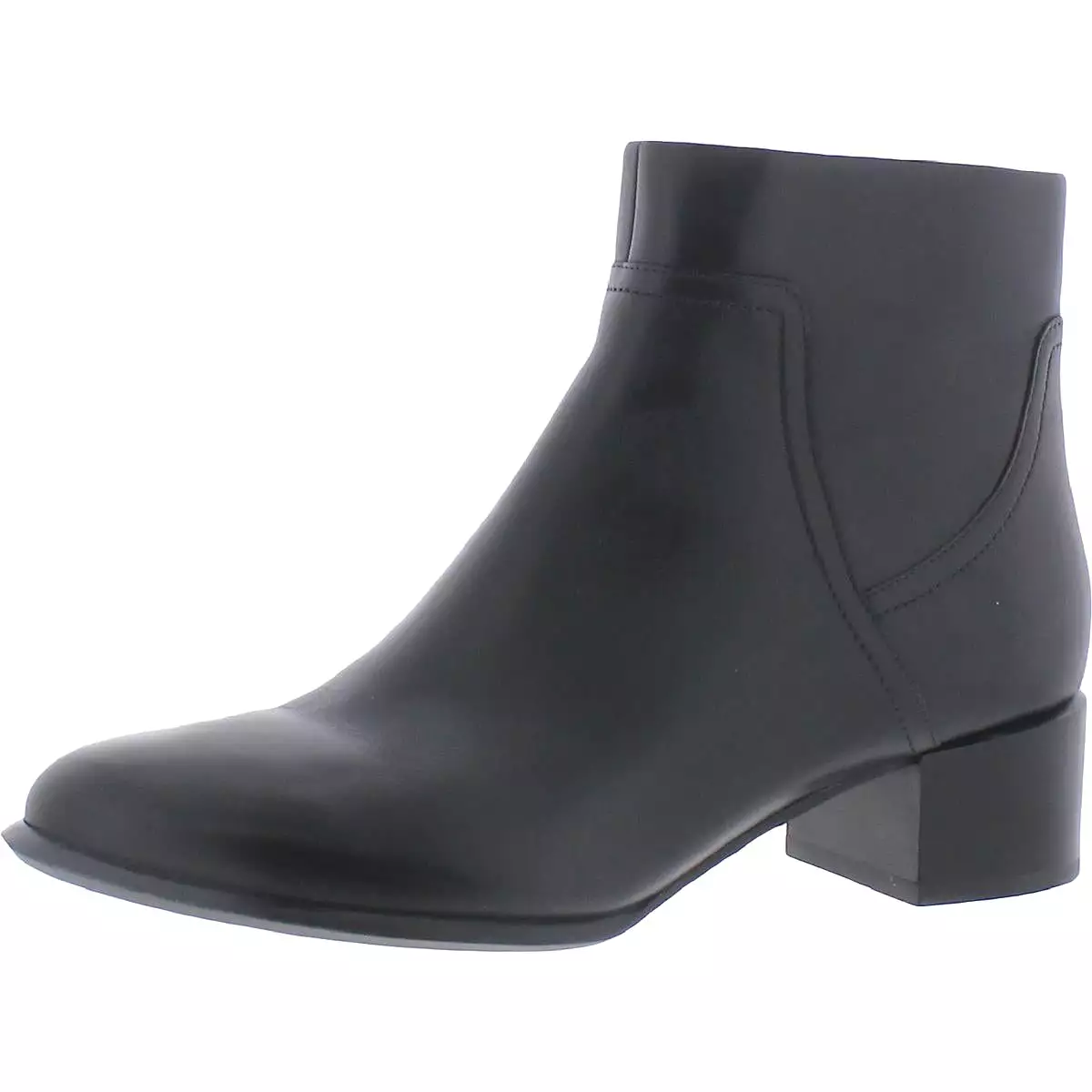 Vionic Womens Kamryn Leather Block Heel Ankle Boots