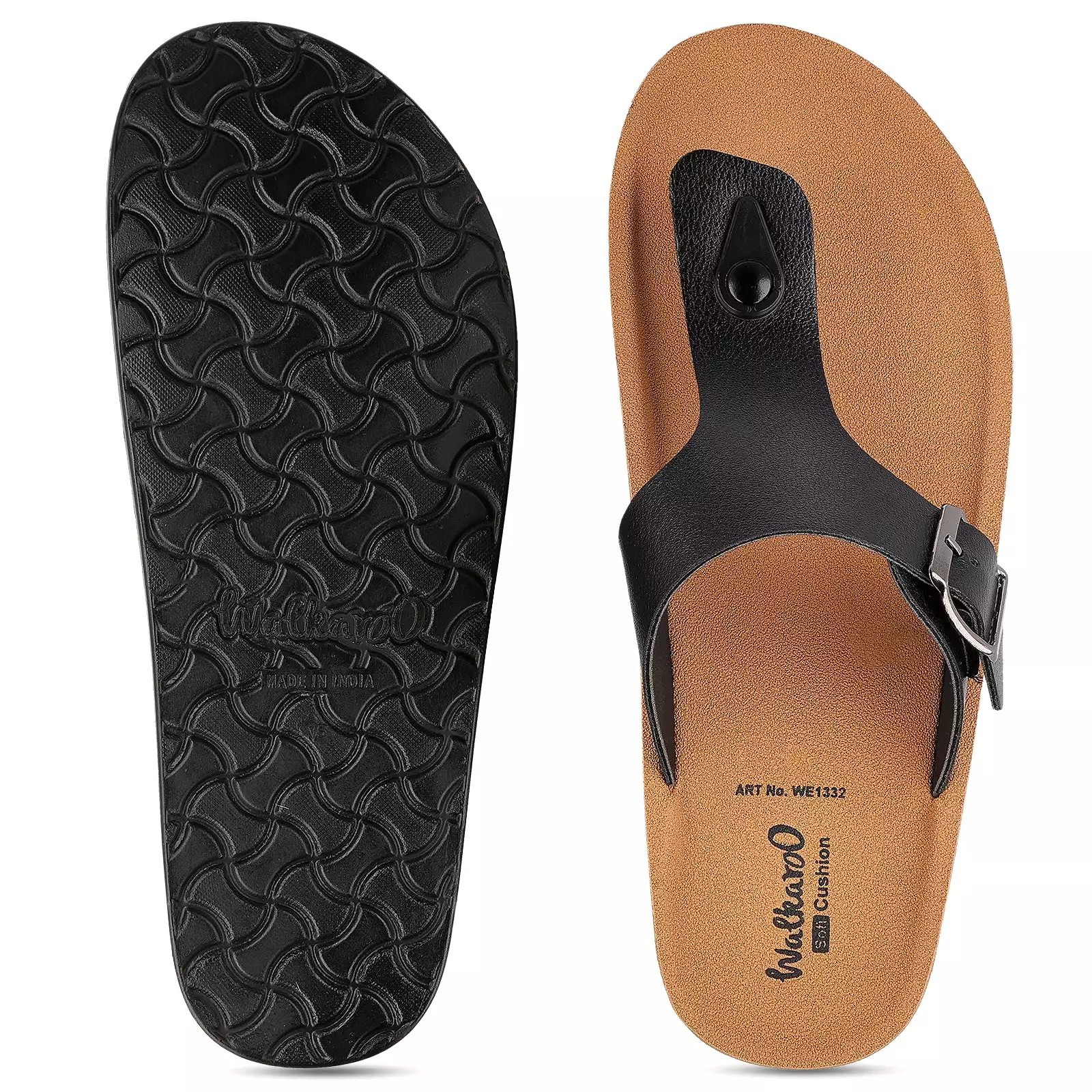 Walkaroo+ Men Sandals  - WE1332 Black