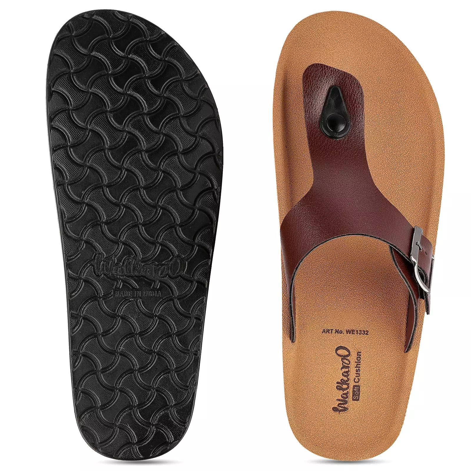 Walkaroo+ Men Sandals  - WE1332 Brown