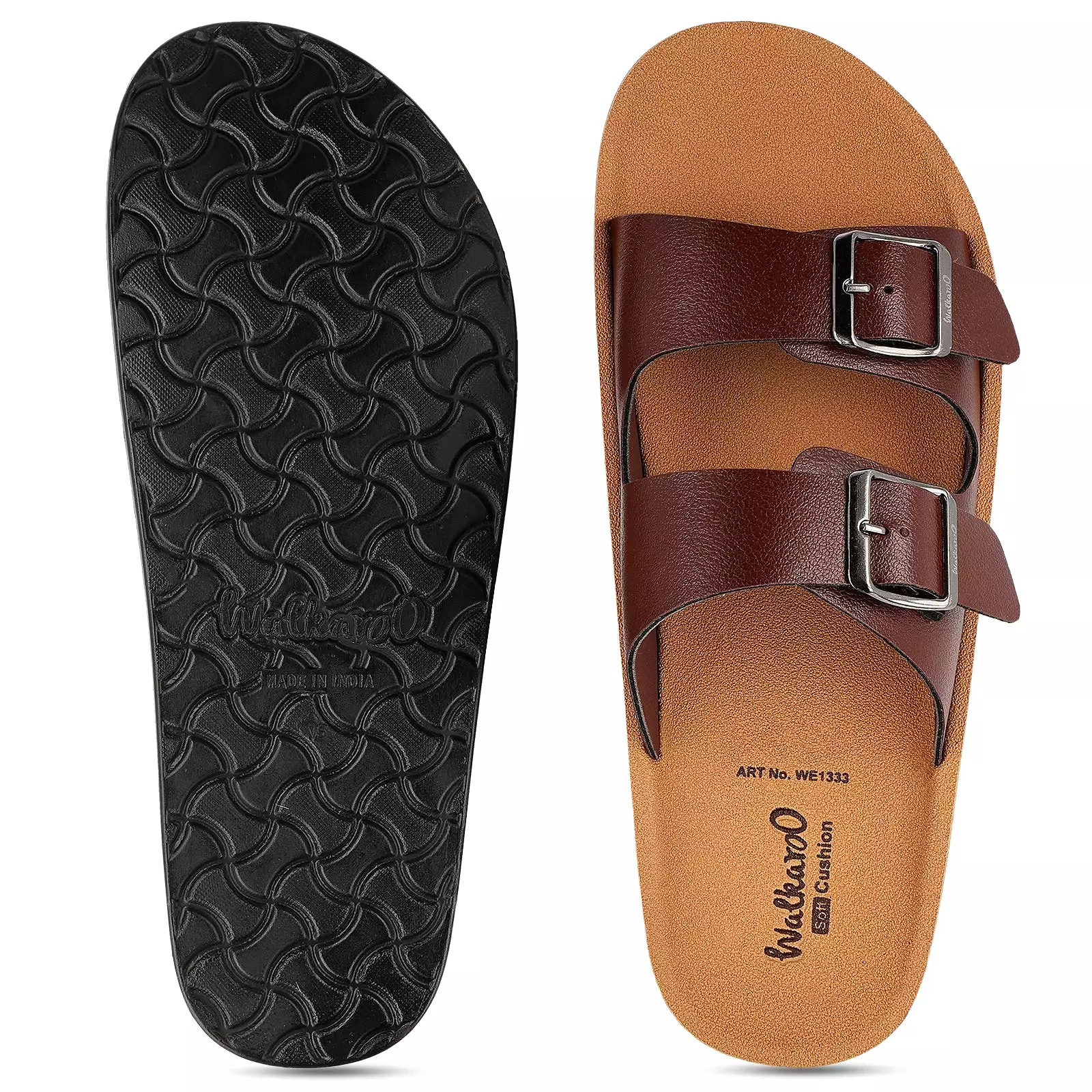 Walkaroo+ Men Sandals  - WE1333 Brown