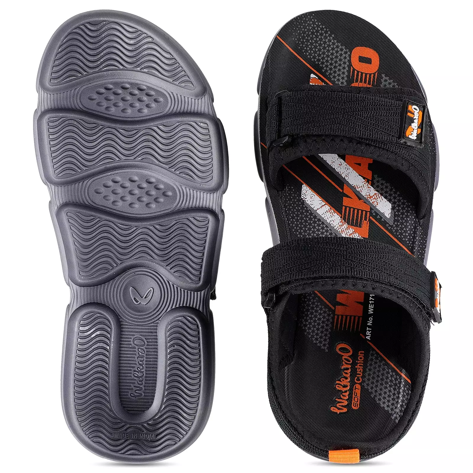 Walkaroo+ Men Sandals  - WE1711 Black