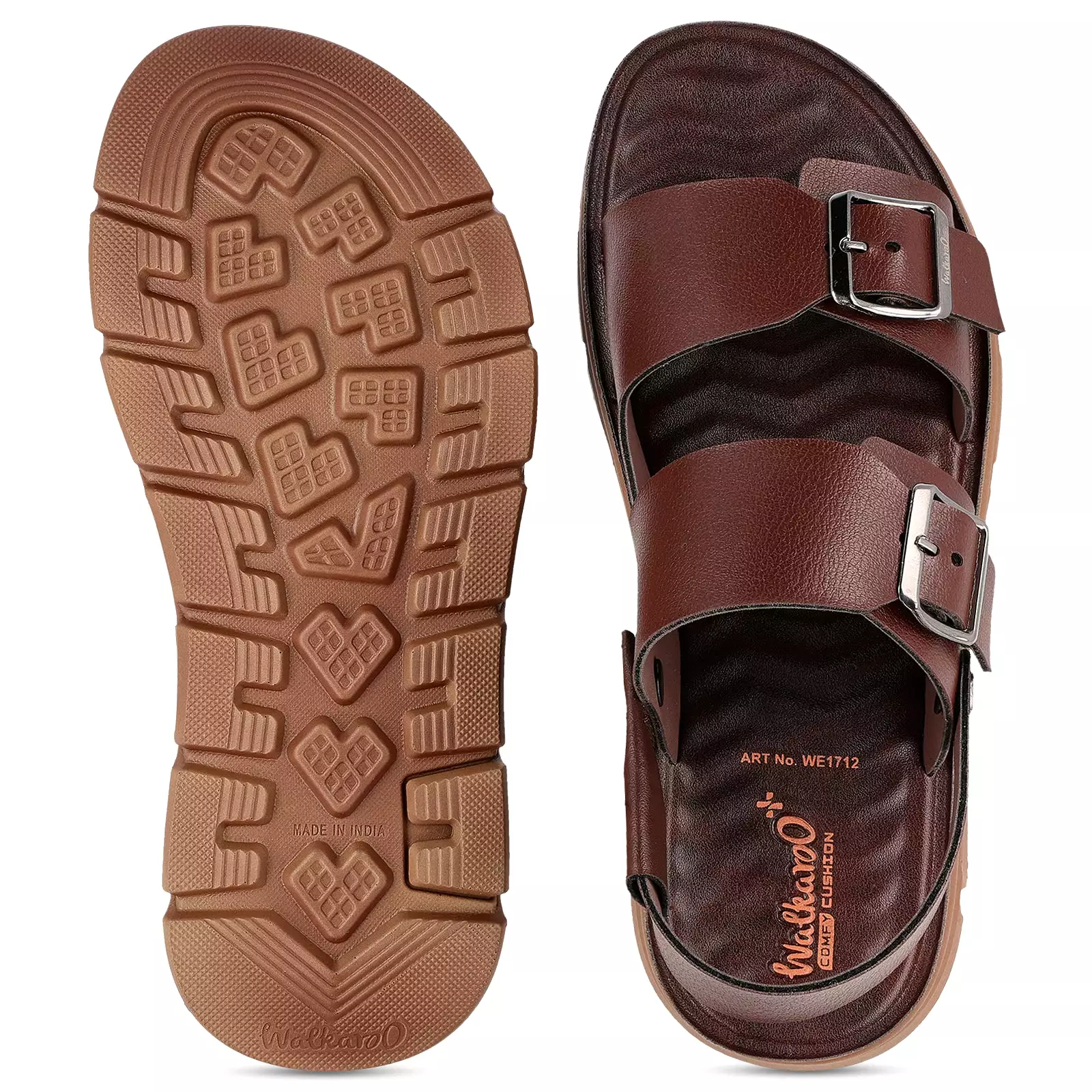 Walkaroo+ Men Sandals  - WE1712 BROWN