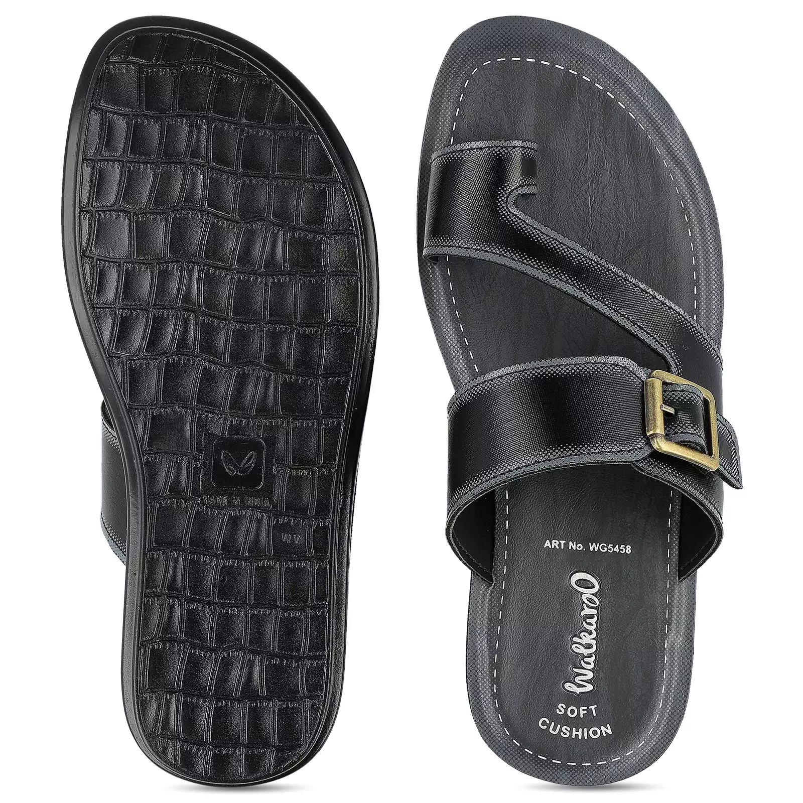 Walkaroo Men Sandals  - WG5458 Black