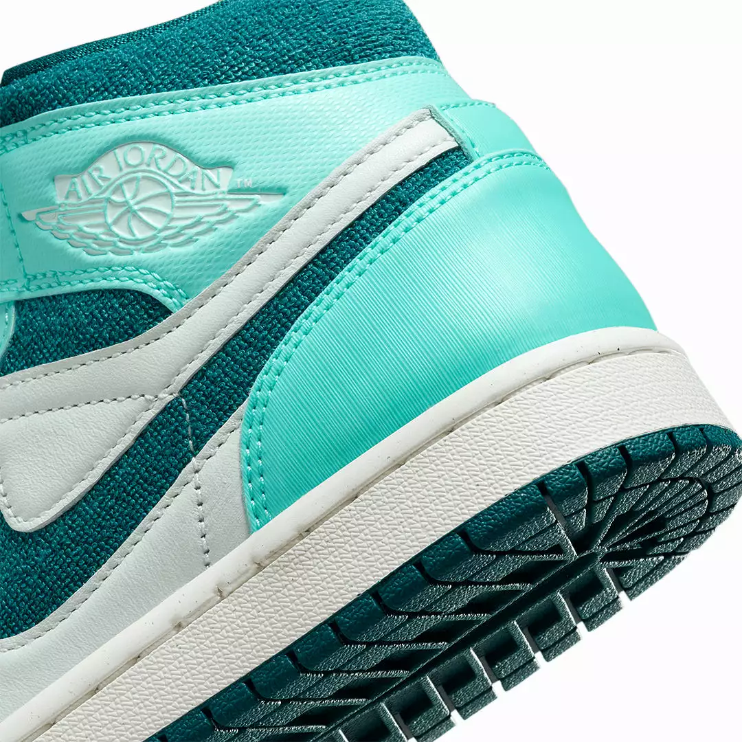 WMN'S AIR JORDAN 1 MID SE 'BLEACHED TURQ/SKY J TEAL-BARELY GREEN'