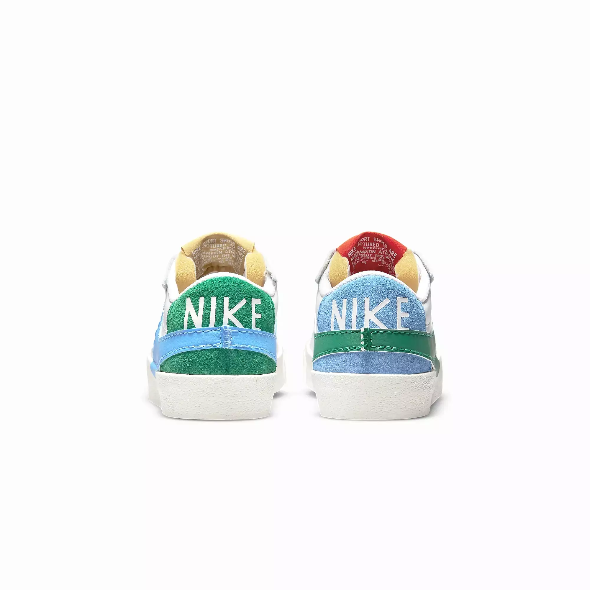 WMN'S BLAZER LOW '77 JUMBO 'WHITE/MALACHITE-UNIVERSITY BLUE'