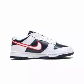 WMN'S DUNK LOW PREMIUM 'WHITE/UNIVERSITY RED-OBSIDIAN-WOLF GREY'