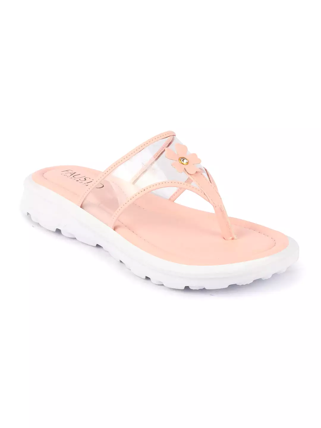 Women Pink Casual Party Beach Fashion Stylish Floral Design Thong Flats Wedges Slipper