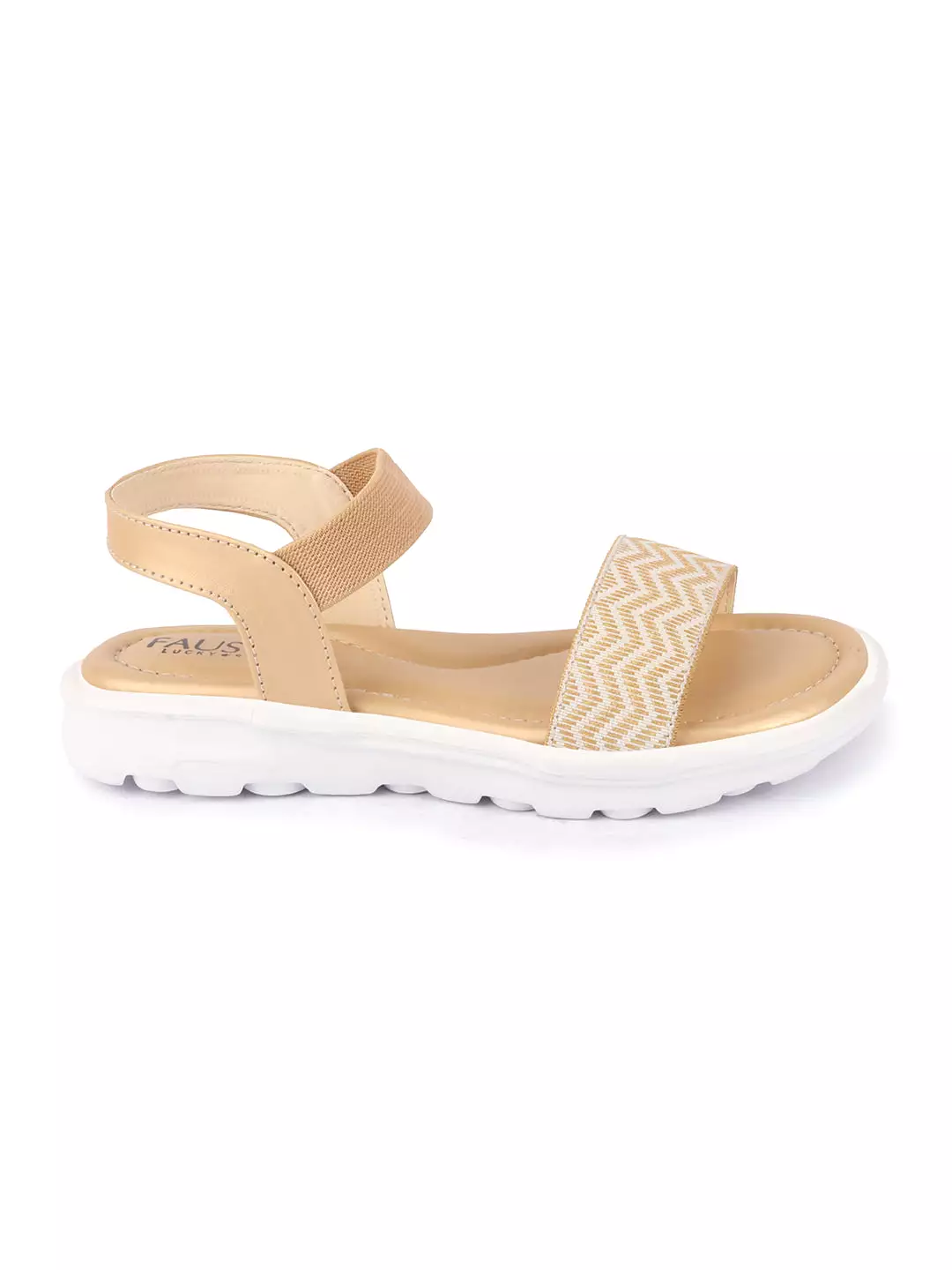 Women Tan Open Toe Fashion Stylish Day Long Comfort Slip On Wedges Sandals