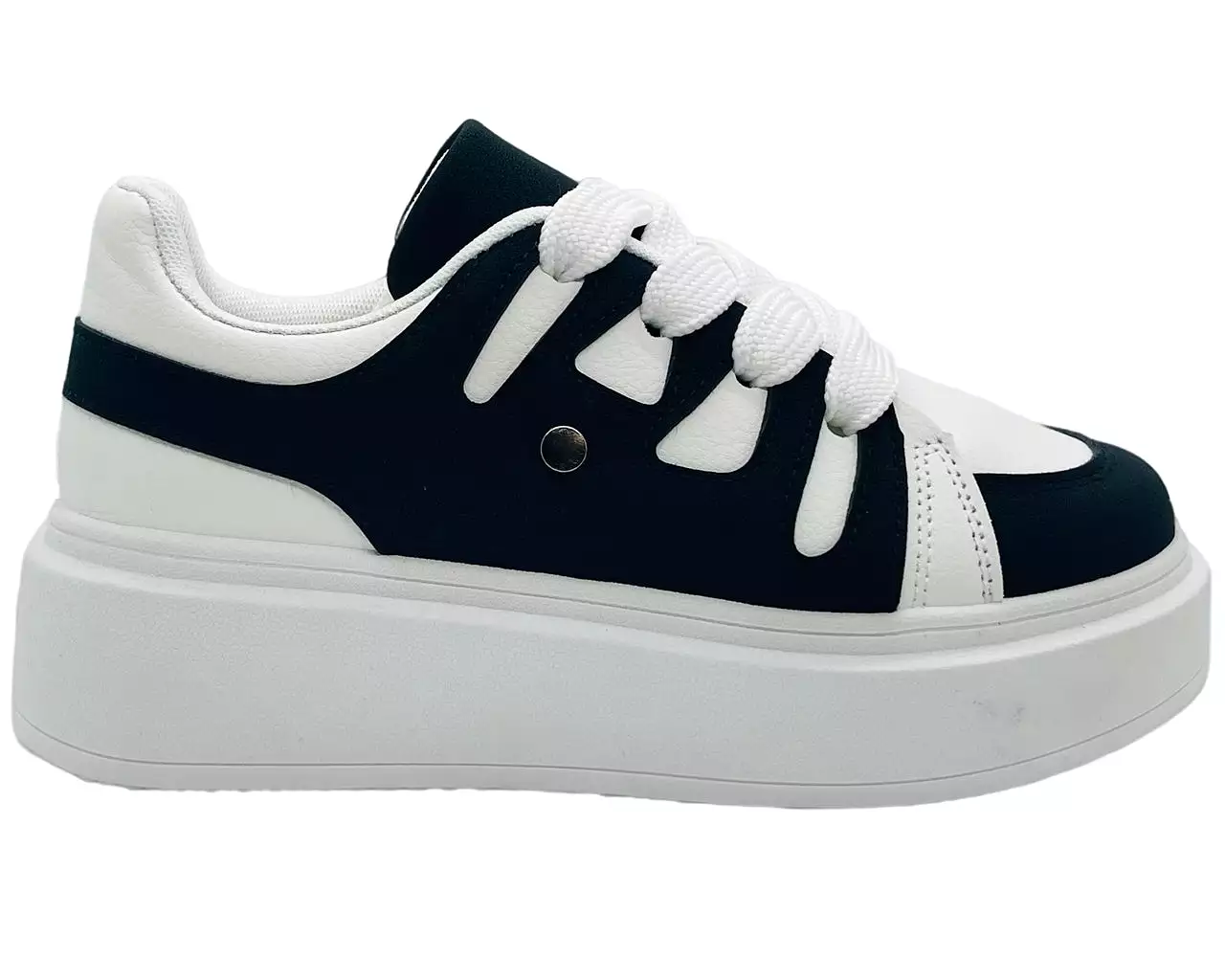 Women's Platform Colourblock Lace Up Trainers