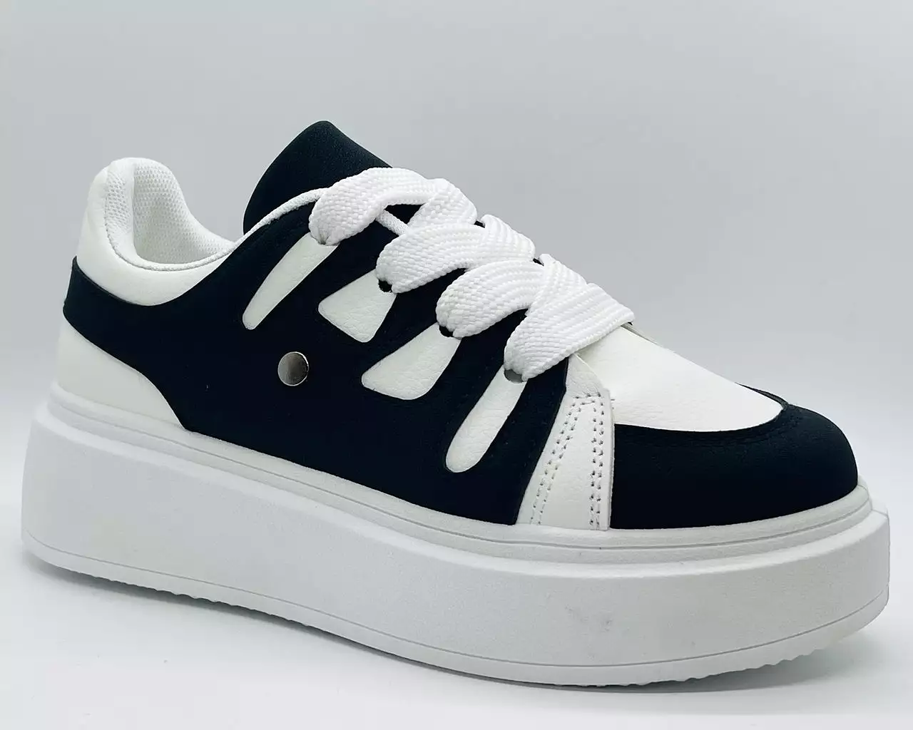 Women's Platform Colourblock Lace Up Trainers