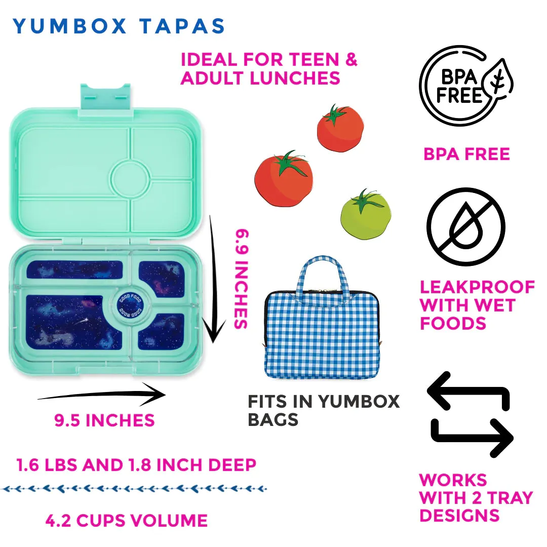 Yumbox Tapas with 5 Compartment Tray (Space Galaxy)